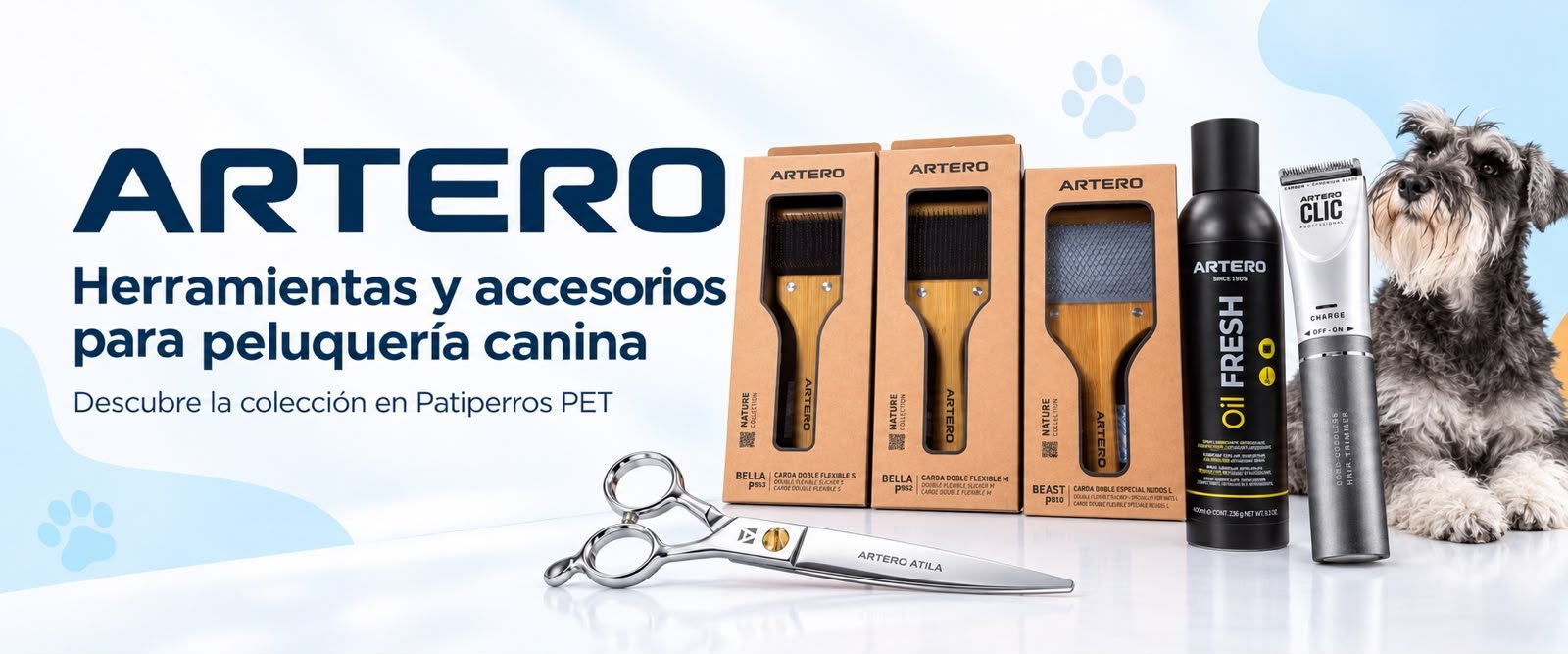 Productos Artero para peluquería canina en Patiperros PET