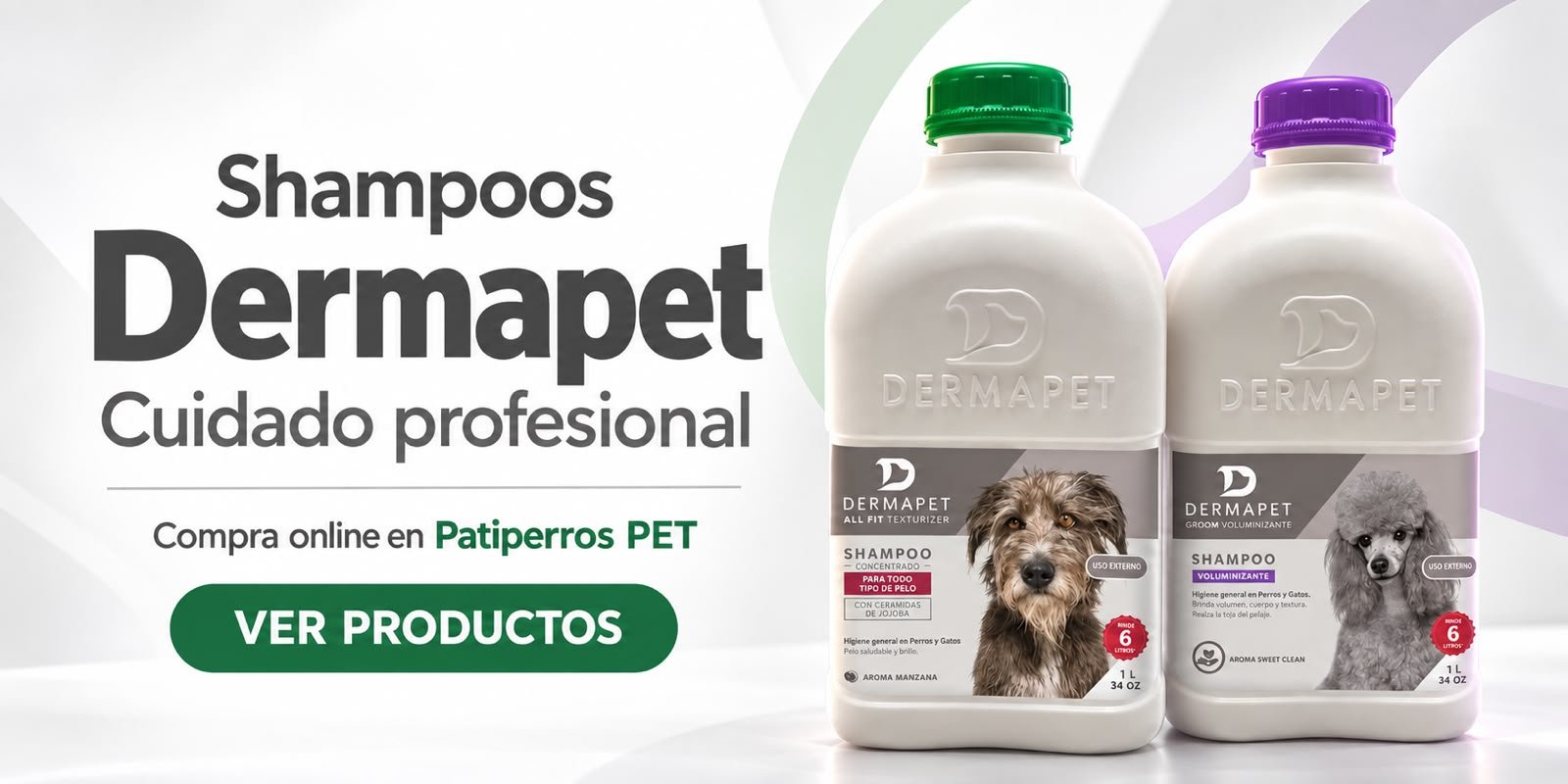 Shampoos Dermapet disponibles en Patiperros PET