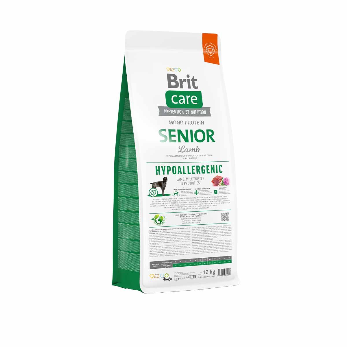 Brit Care Dog Hypoallergenic Senior Lamb – 12kg
